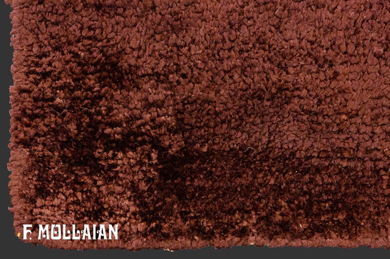 فرش وینتاژ تک رنگ قهوه ای آنتیک مراکشی کد:۱۷۸۱۵۰۷۲